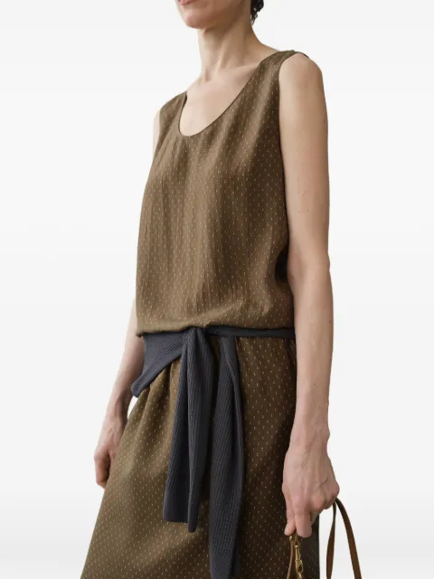 LESS polka-dot printed layered vest