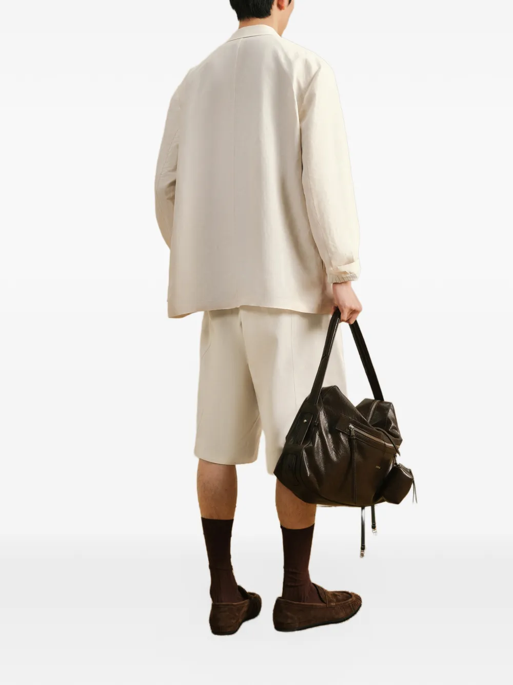 CROQUIS Shorts met trekkoord en zeemansknoop Beige