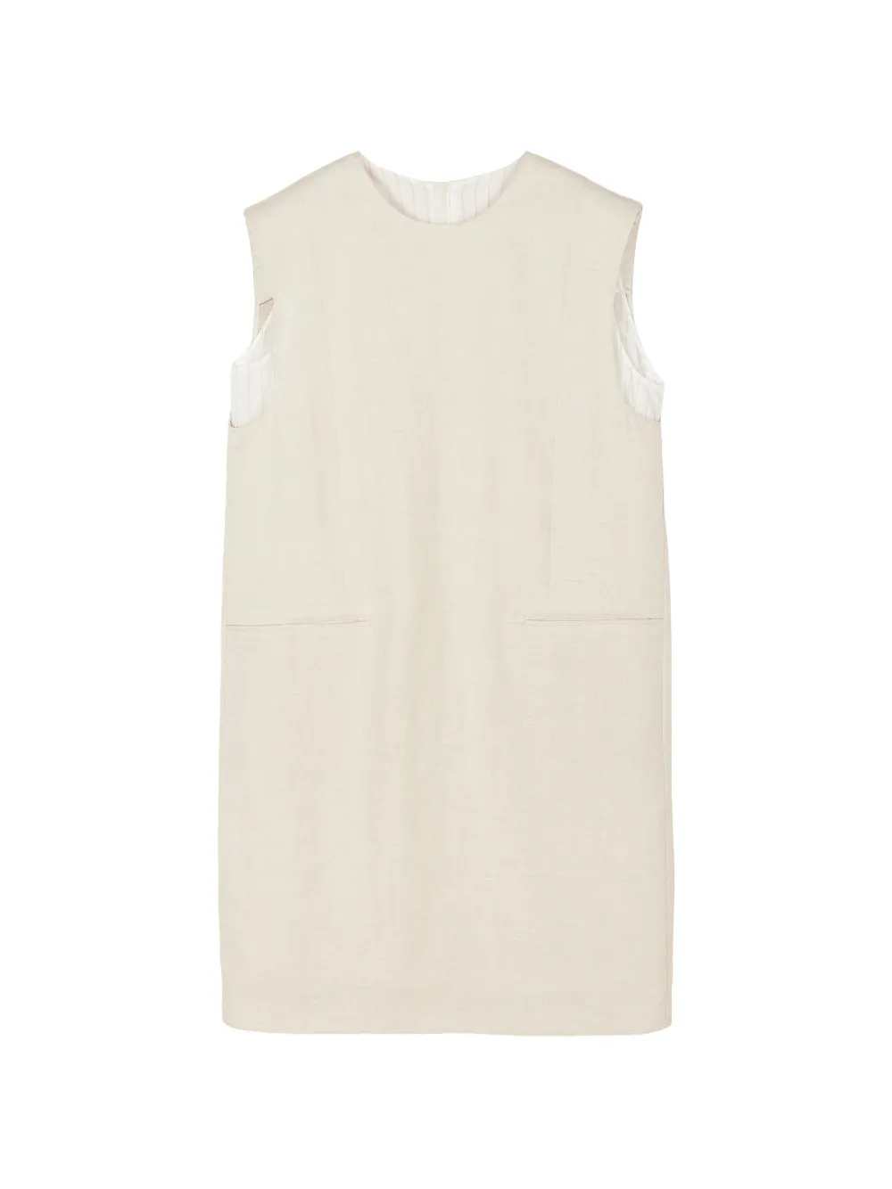 LESS Mouwloze mini-jurk Beige