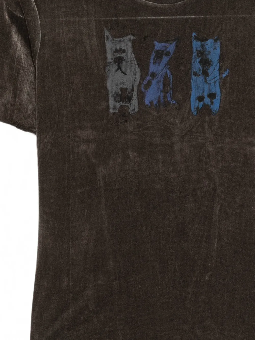 JNBY T-shirt met korte mouwen en katten-print Bruin