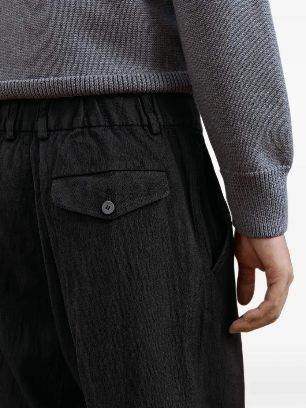 CROQUIS Straight broek met toelopende pijpen Zwart