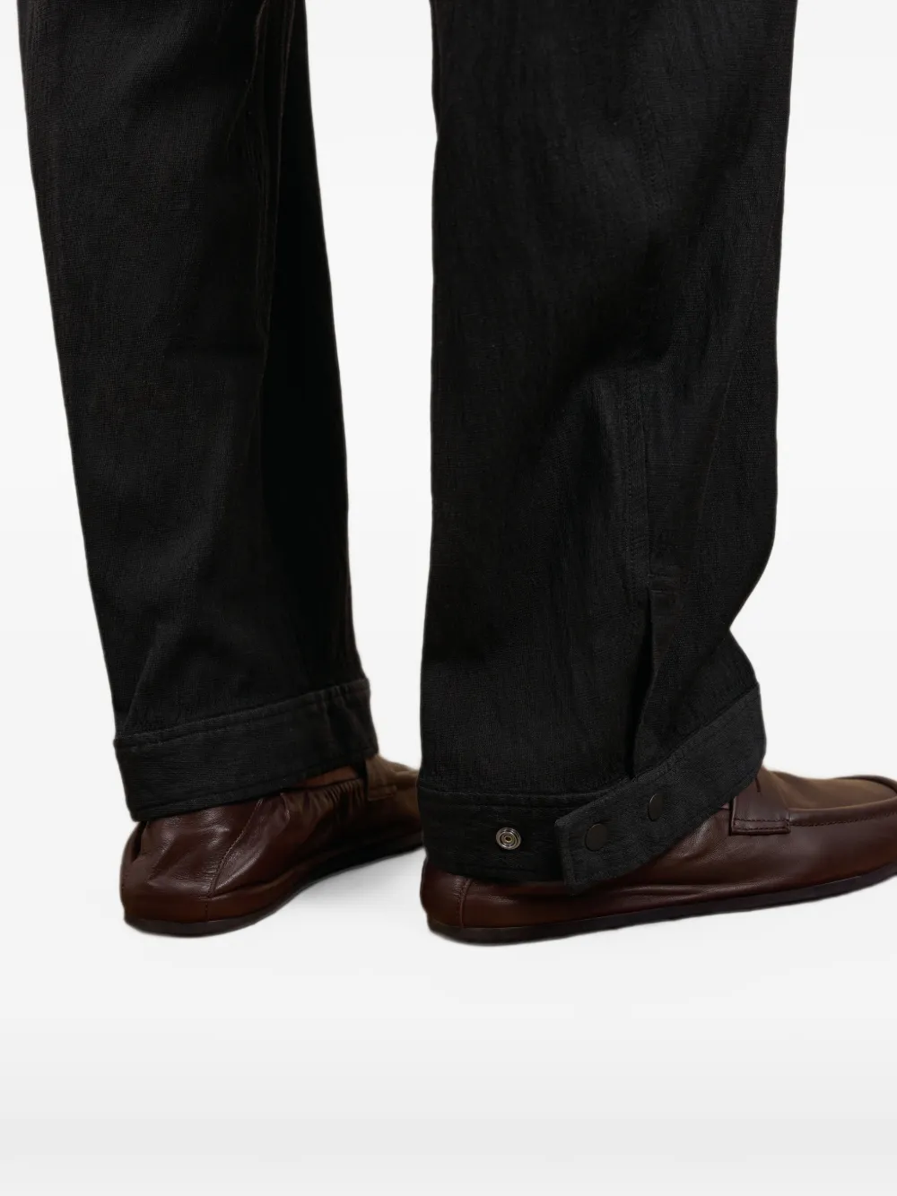 CROQUIS Straight broek met toelopende pijpen Zwart