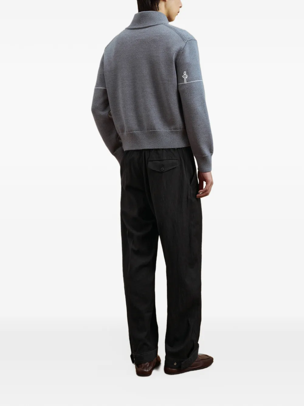 CROQUIS Straight broek met toelopende pijpen Zwart
