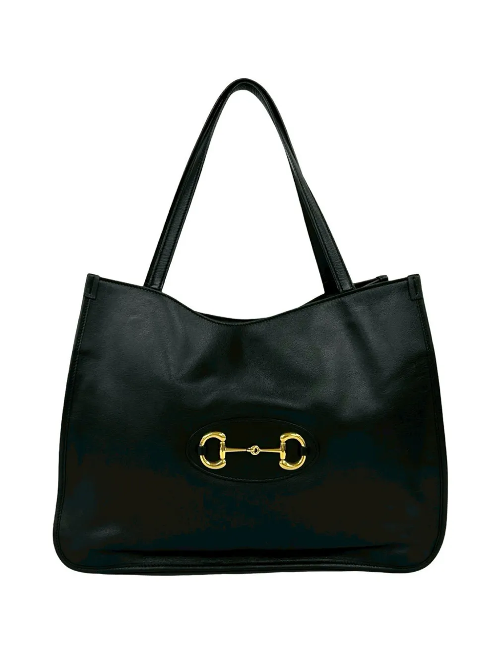 Gucci Pre-Owned 2016-2026 mittelgroße Leather Horsebit 1955 Tote Bag - Schwarz