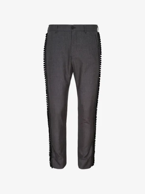 Comme des Garçons Homme Plus ruffled-trim tailored trousers