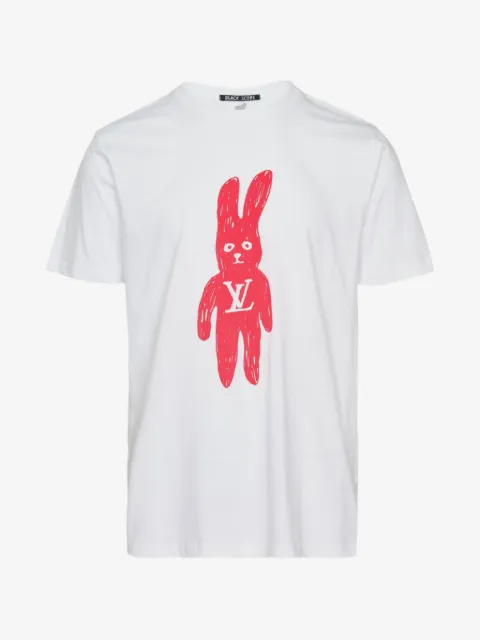 Black Score bunny-print T-shirt