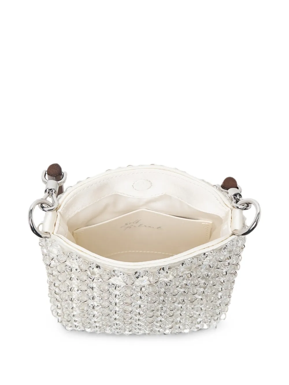 Self-Portrait Mini-shopper verfraaid met glas Wit