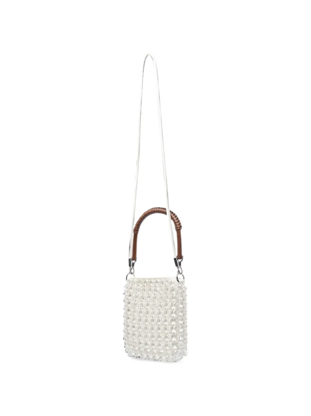 Self-Portrait Mini-shopper verfraaid met glas Wit