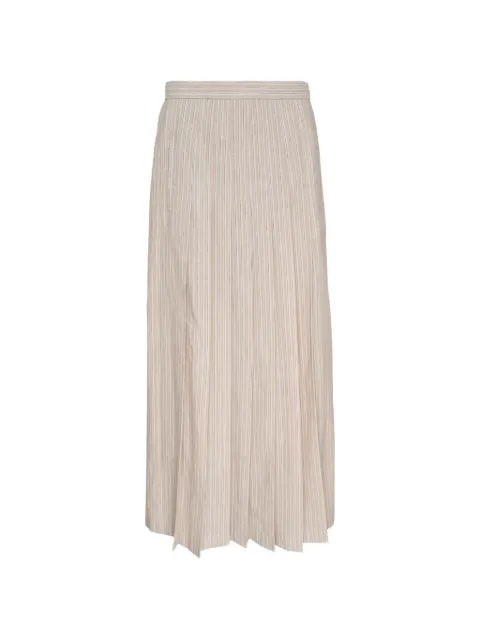 Nº21 midi striped pleated skirt