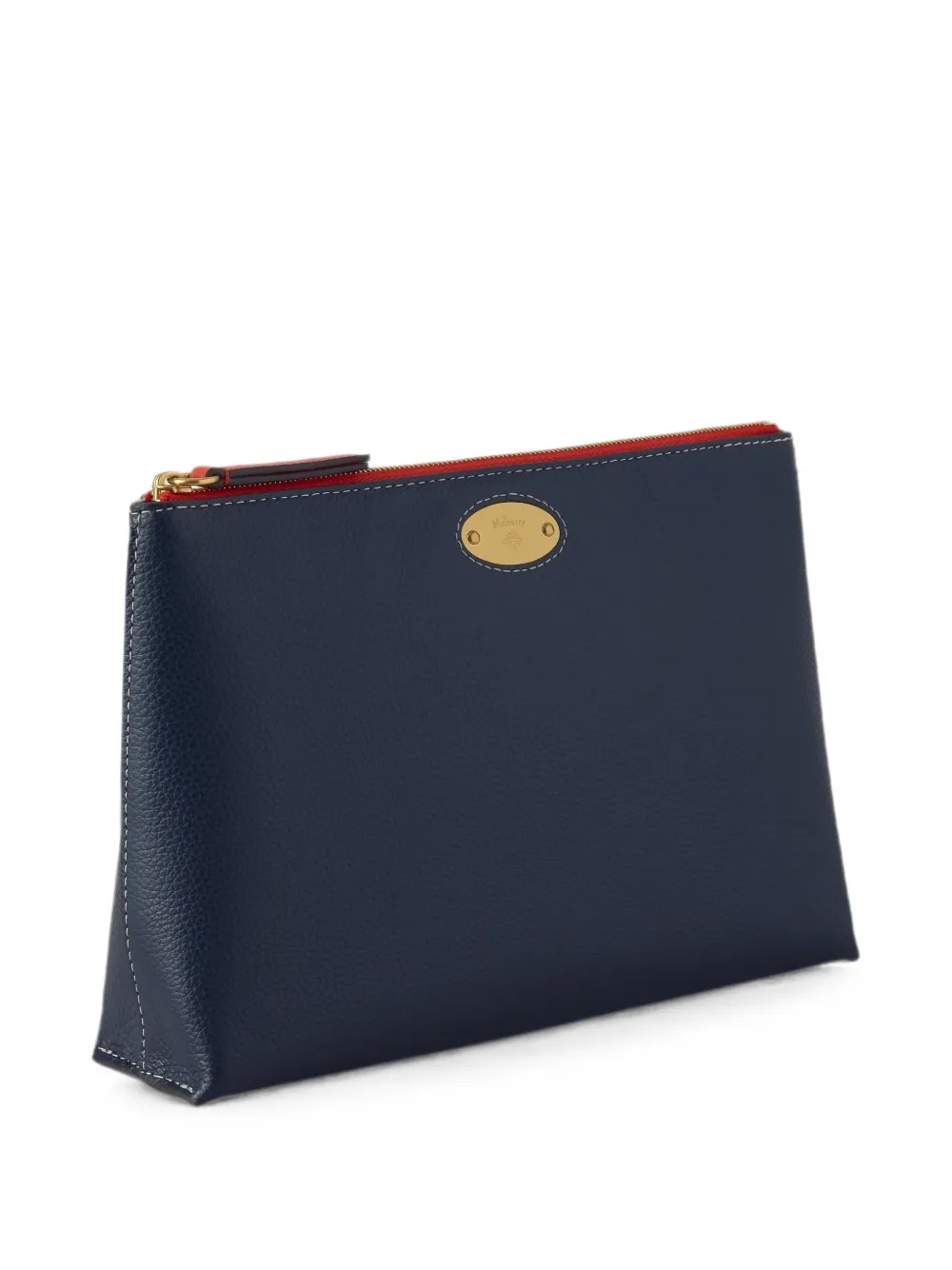 Mulberry Kleine make-up tas met logoplakkaat Blauw