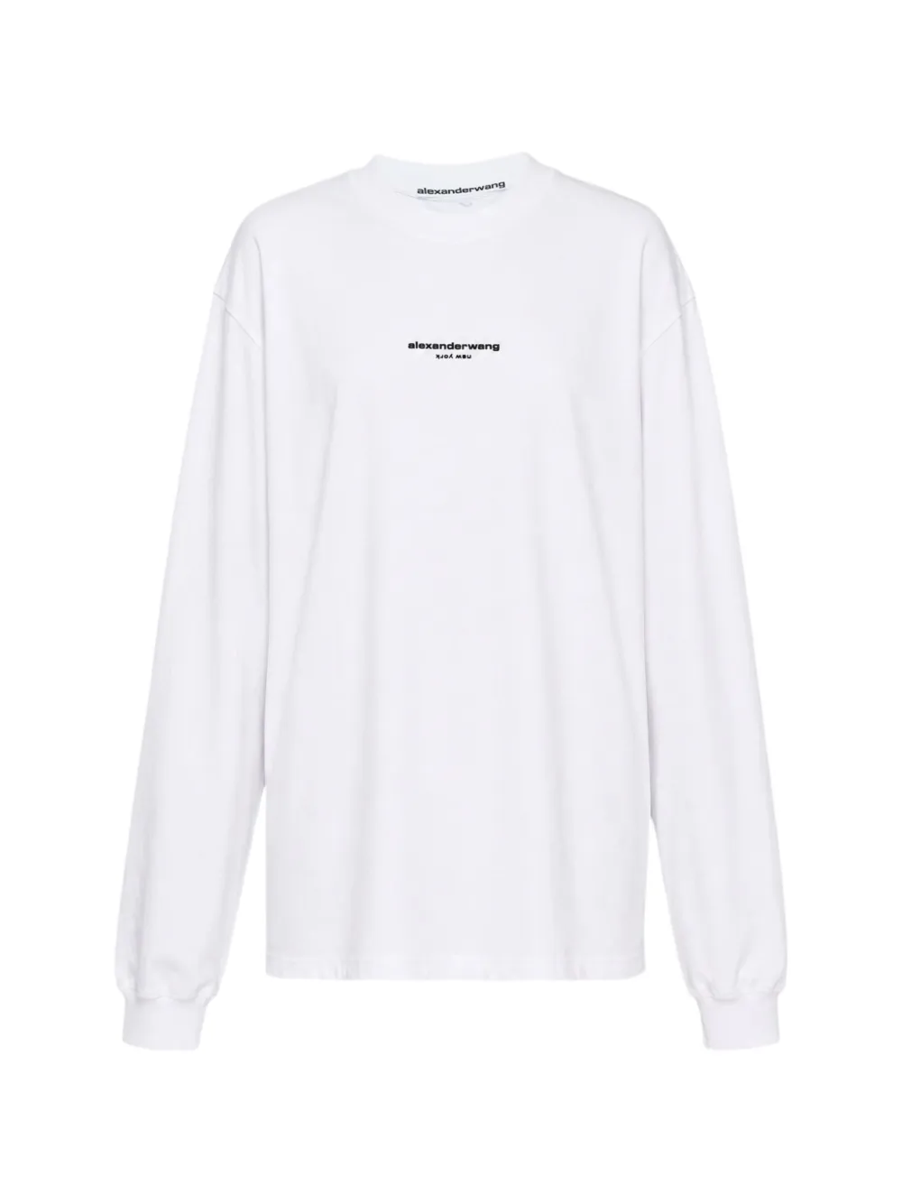 Alexander Wang logo-print long-sleeve T-shirt - Weiß