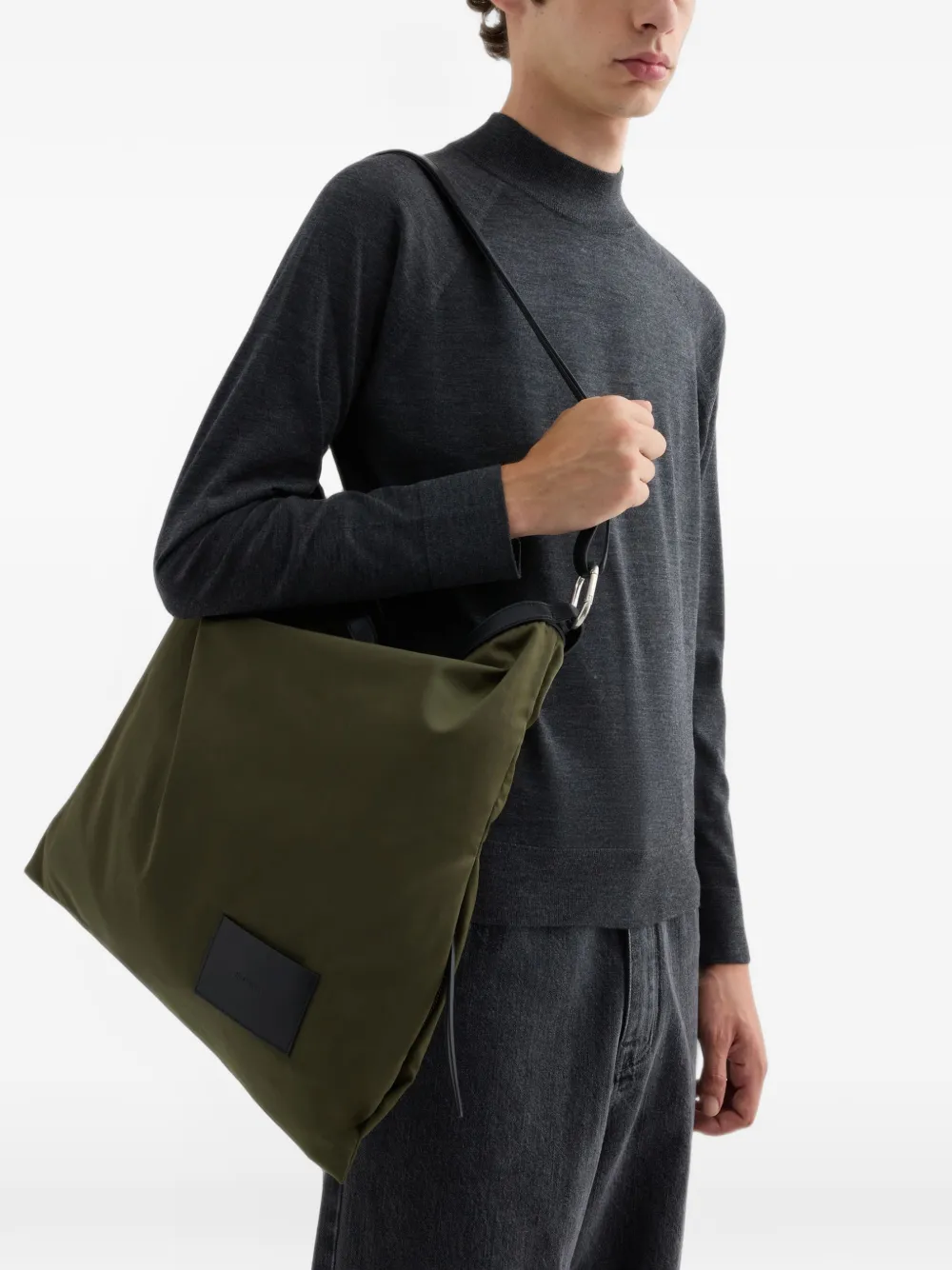 Jil Sander Medium gerolde shopper Groen