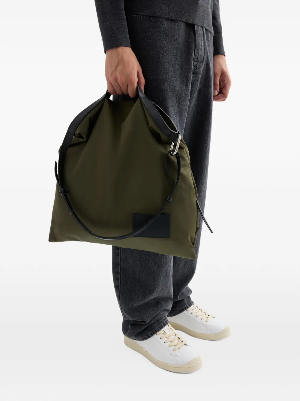 Jil Sander Medium gerolde shopper Groen