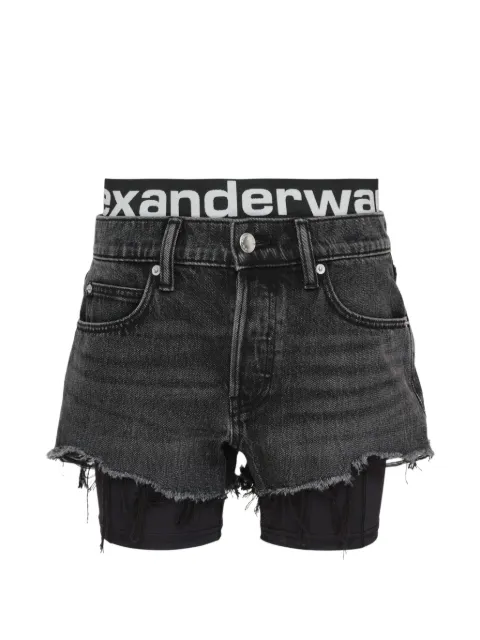 Alexander Wang logo-waistband layered shorts