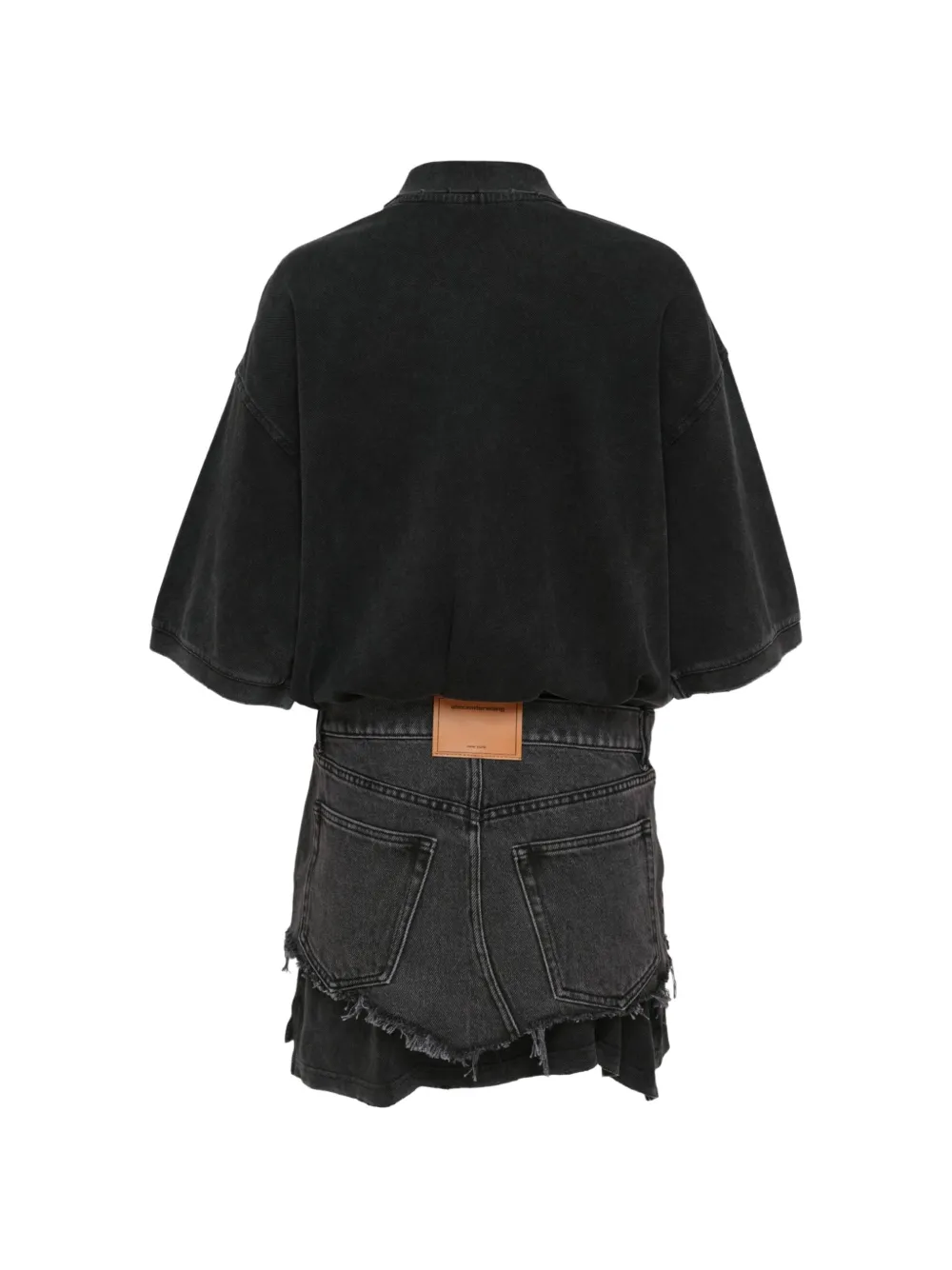 Alexander Wang mini pre-styled frayed dress Grijs