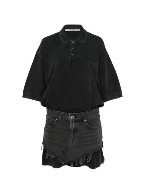 Alexander Wang vestido corto con diseño deshilachado