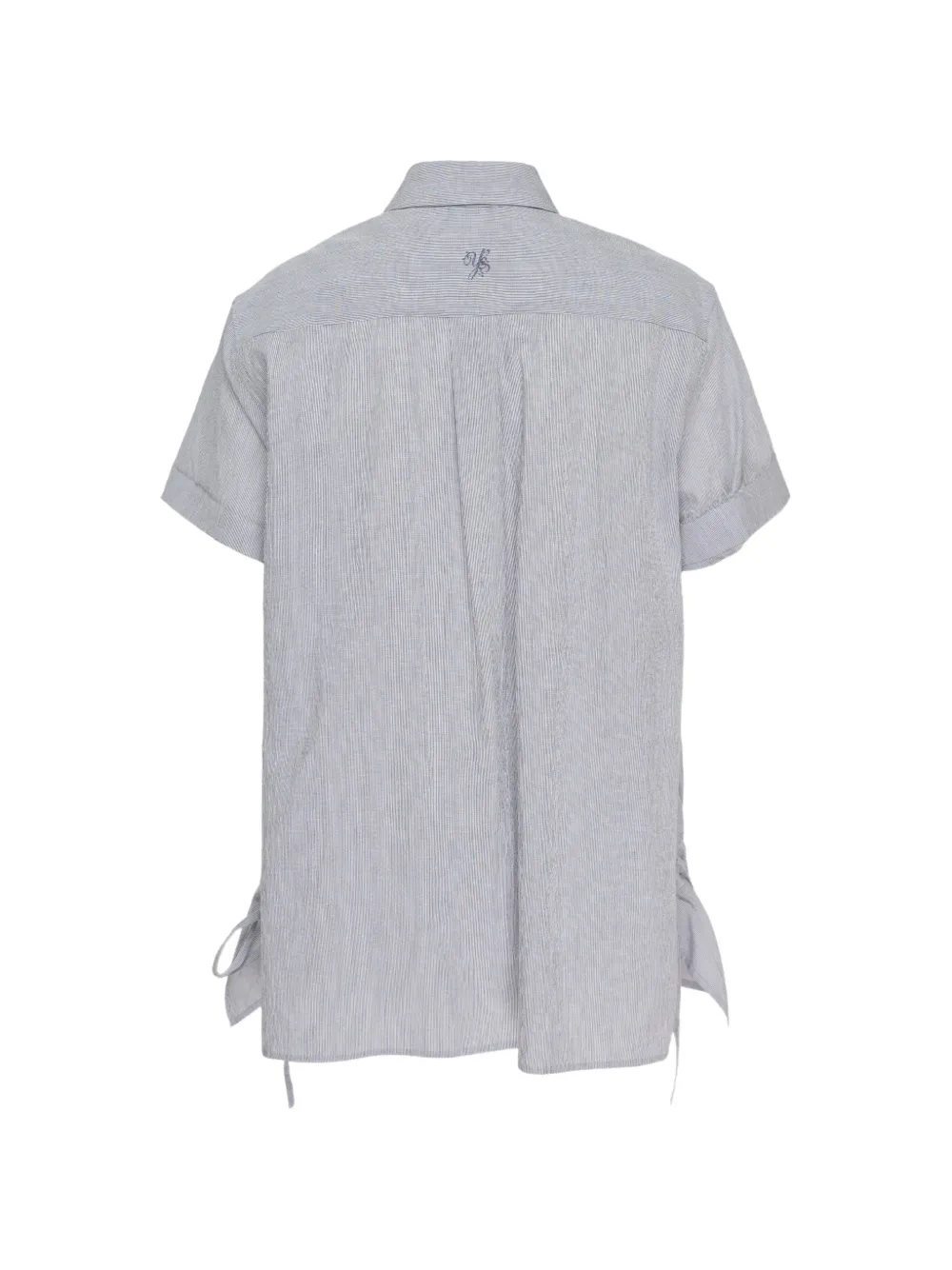 Y's Blouse met trekkoord en gesmockt detail Grijs
