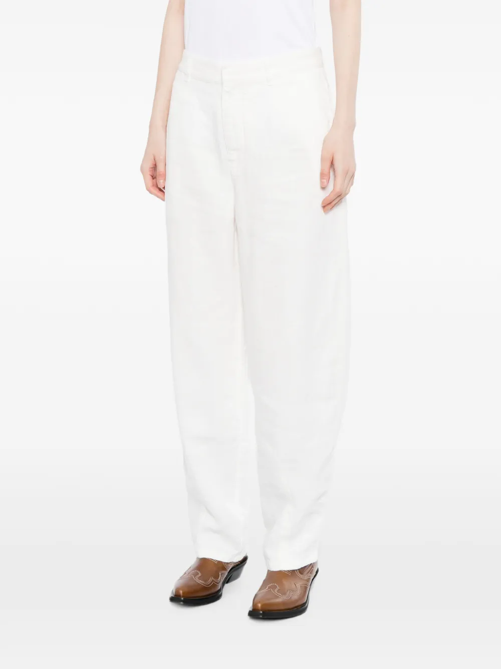 LESS Broek met curvy-fit Wit