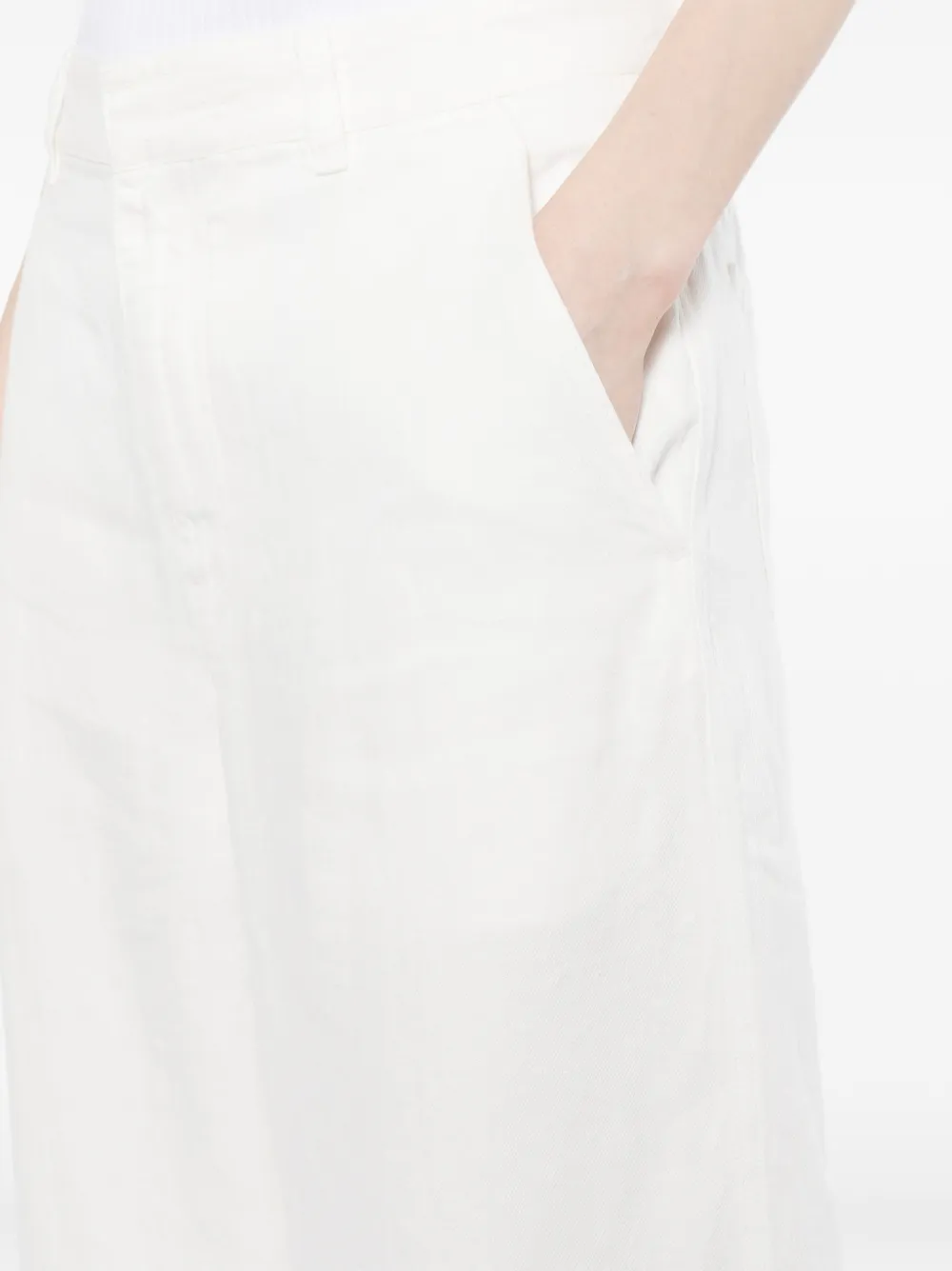LESS Broek met curvy-fit Wit