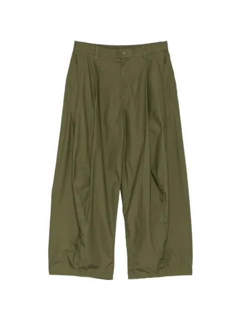 CROQUIS curved-leg poplin trousers