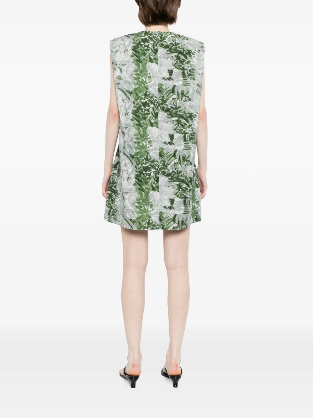 JNBY Jurk met handgeschilderde bloemenprint Grijs
