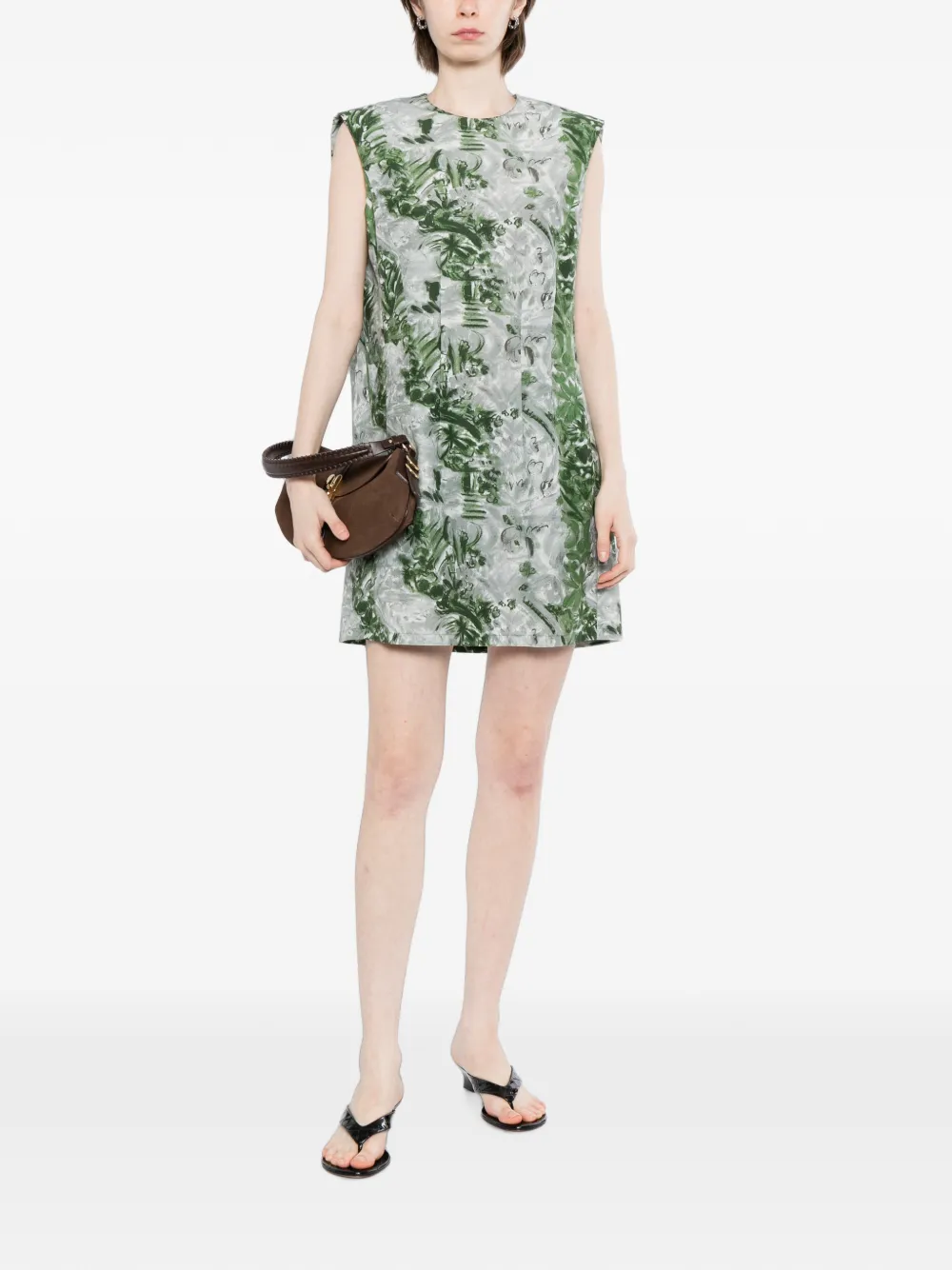 JNBY Jurk met handgeschilderde bloemenprint Grijs