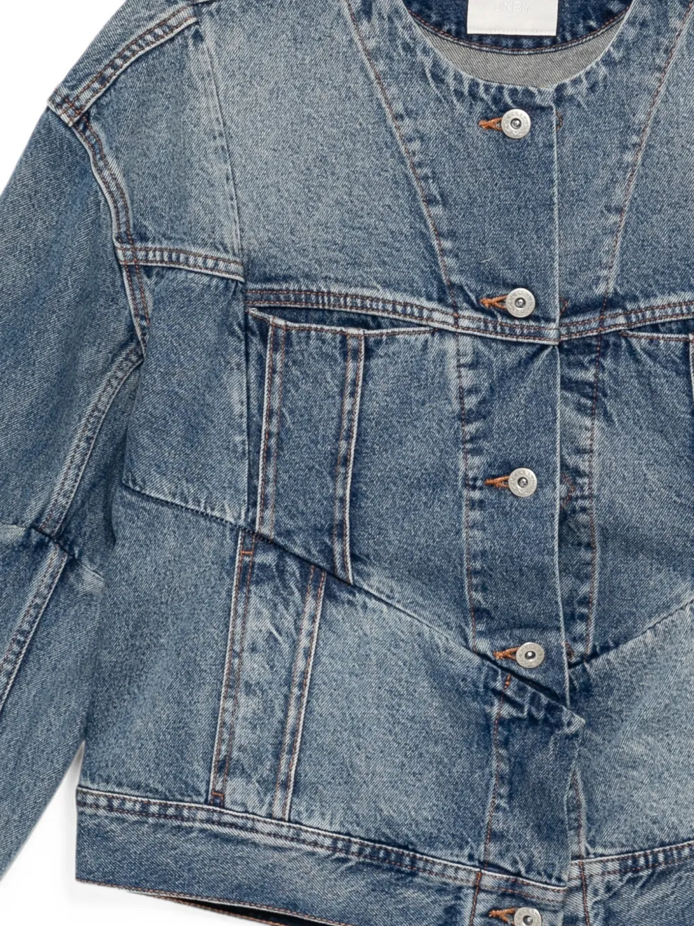 JNBY Vintage denim jack met vlakken Blauw