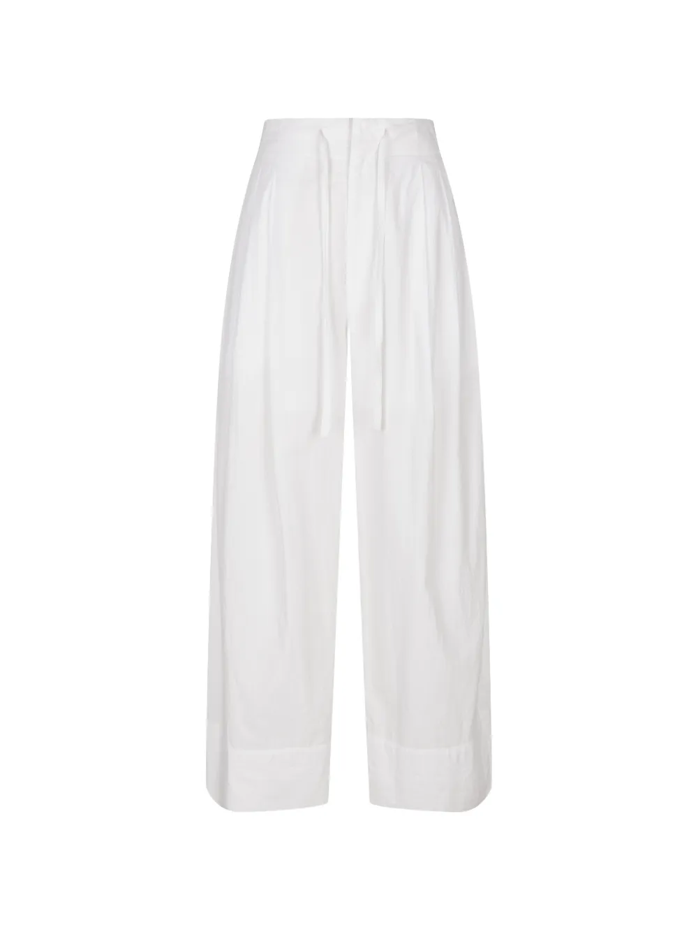 LESS Katoenen broek met rechte pijpen Wit
