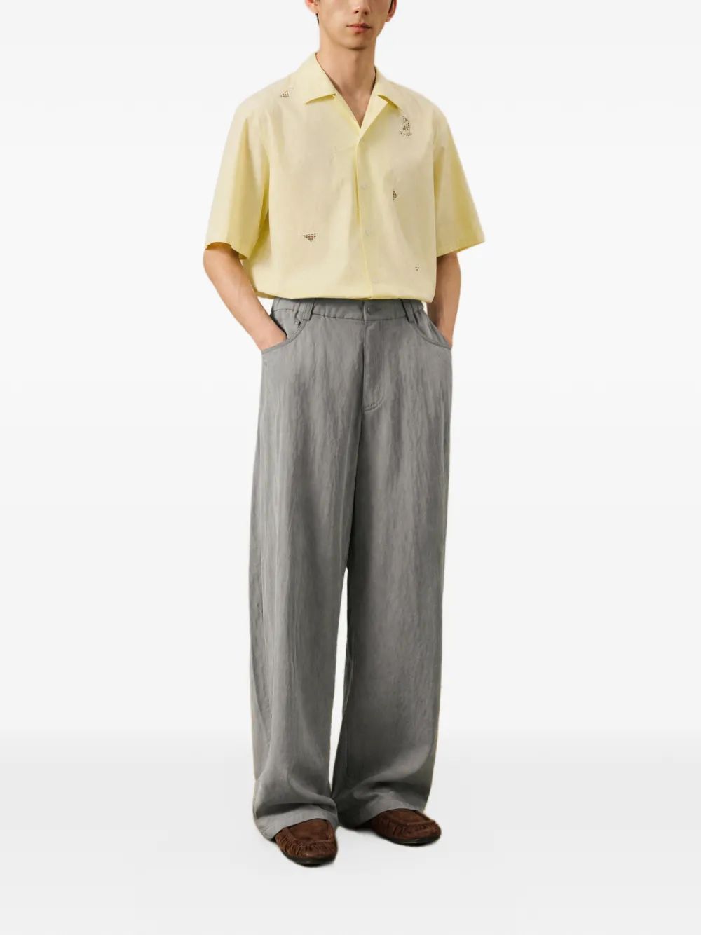 CROQUIS Broek met curvy-fit Grijs