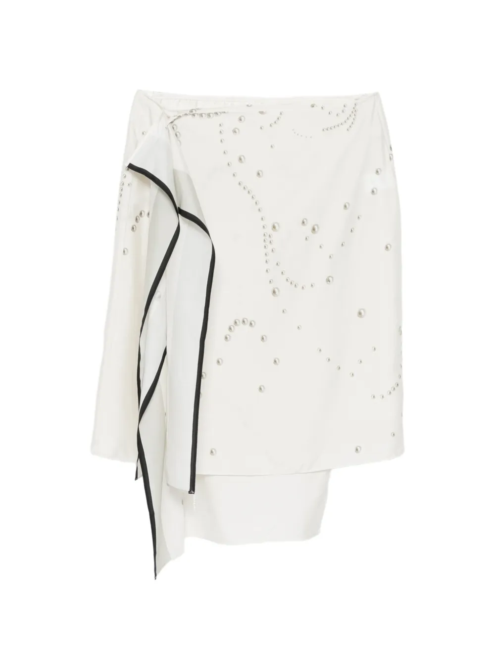 JNBY pearl-print wrap skirt - Nude