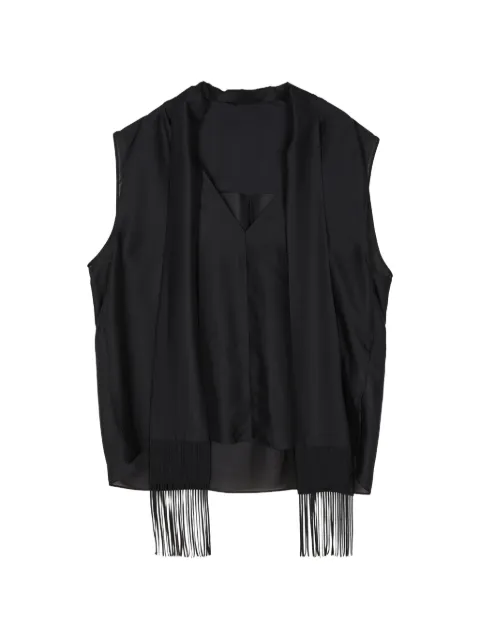 LESS blouse en soie à détail noué
