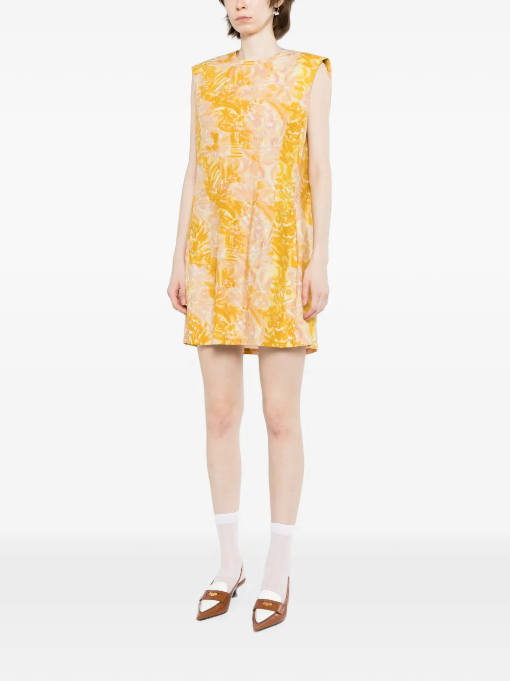 JNBY Mini-jurk met bloemenprint Geel