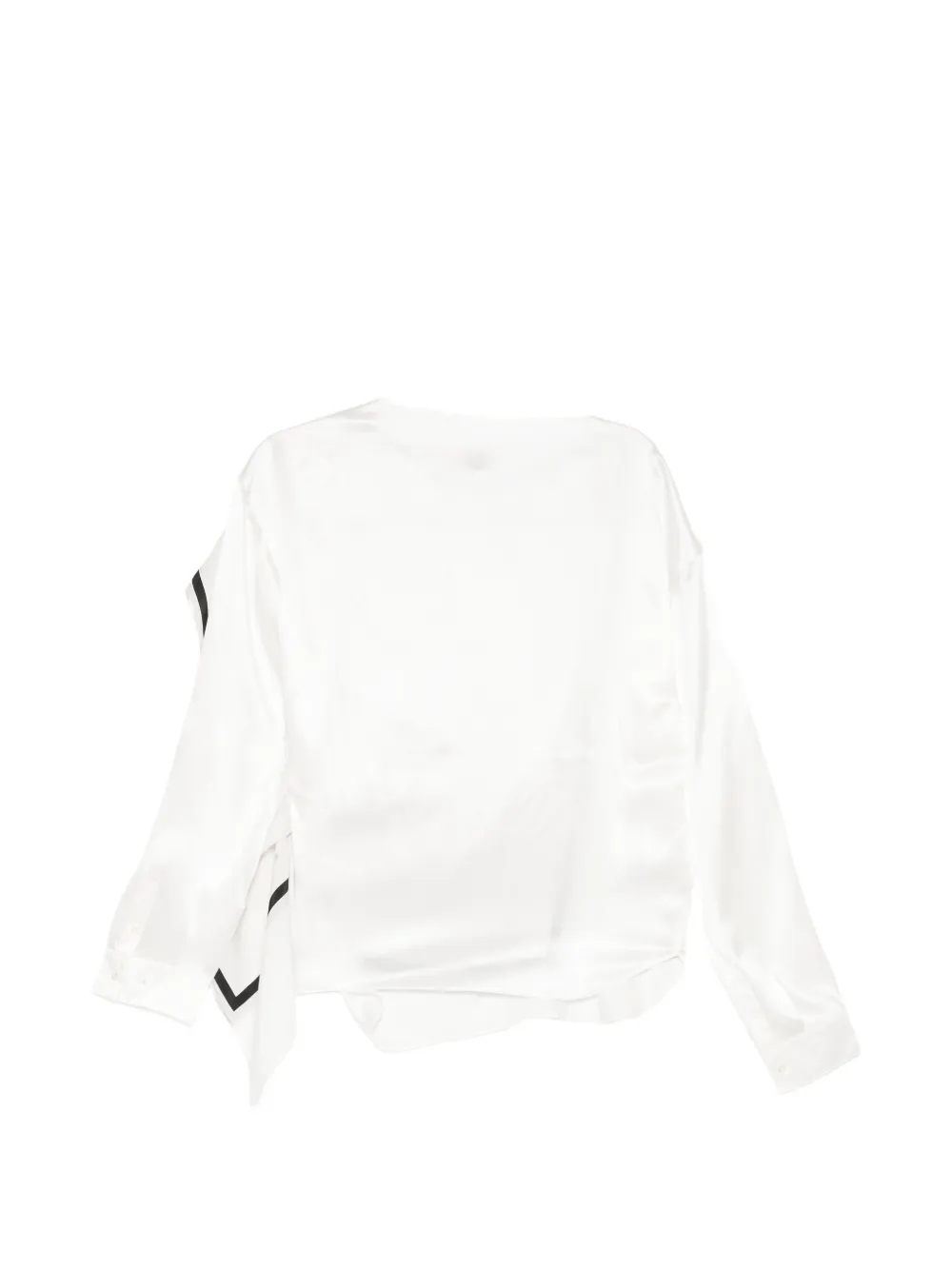 JNBY Gedrapeerde blouse met parel-print Wit