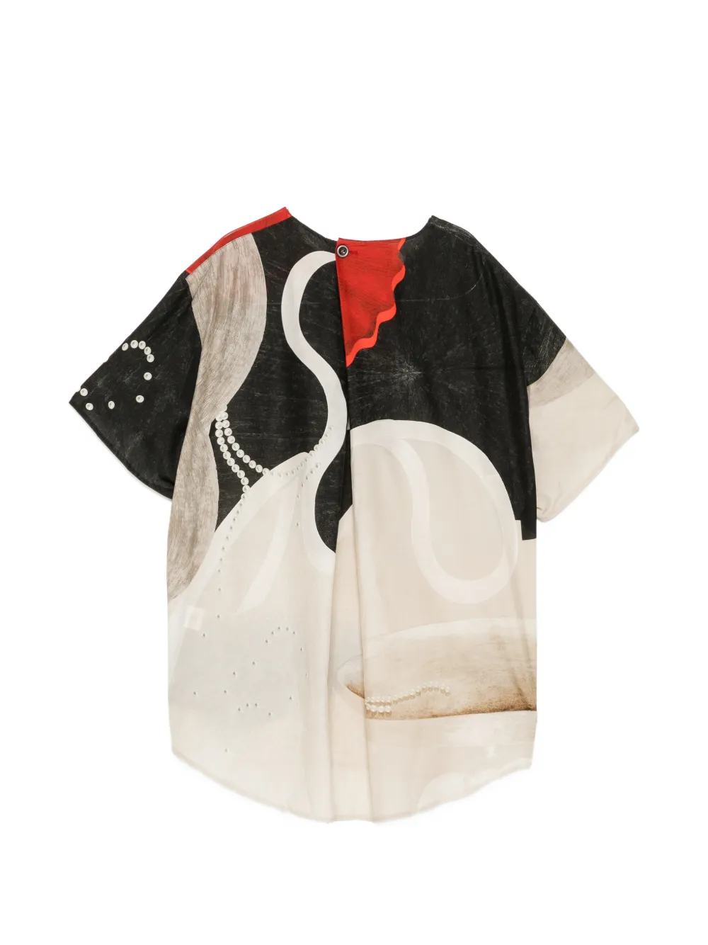JNBY Overhemd met korte mouwen en print Beige