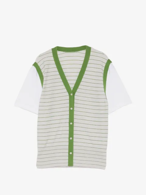 LESS camiseta a rayas con capas falsas