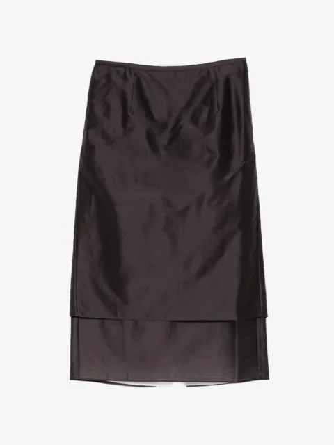 LESS falda midi a capas de organza