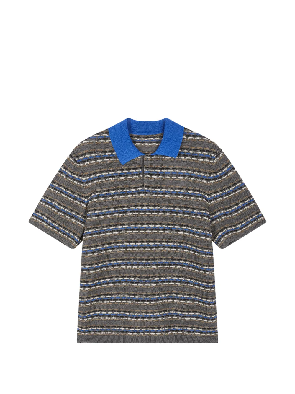 CROQUIS striped polo - Grau