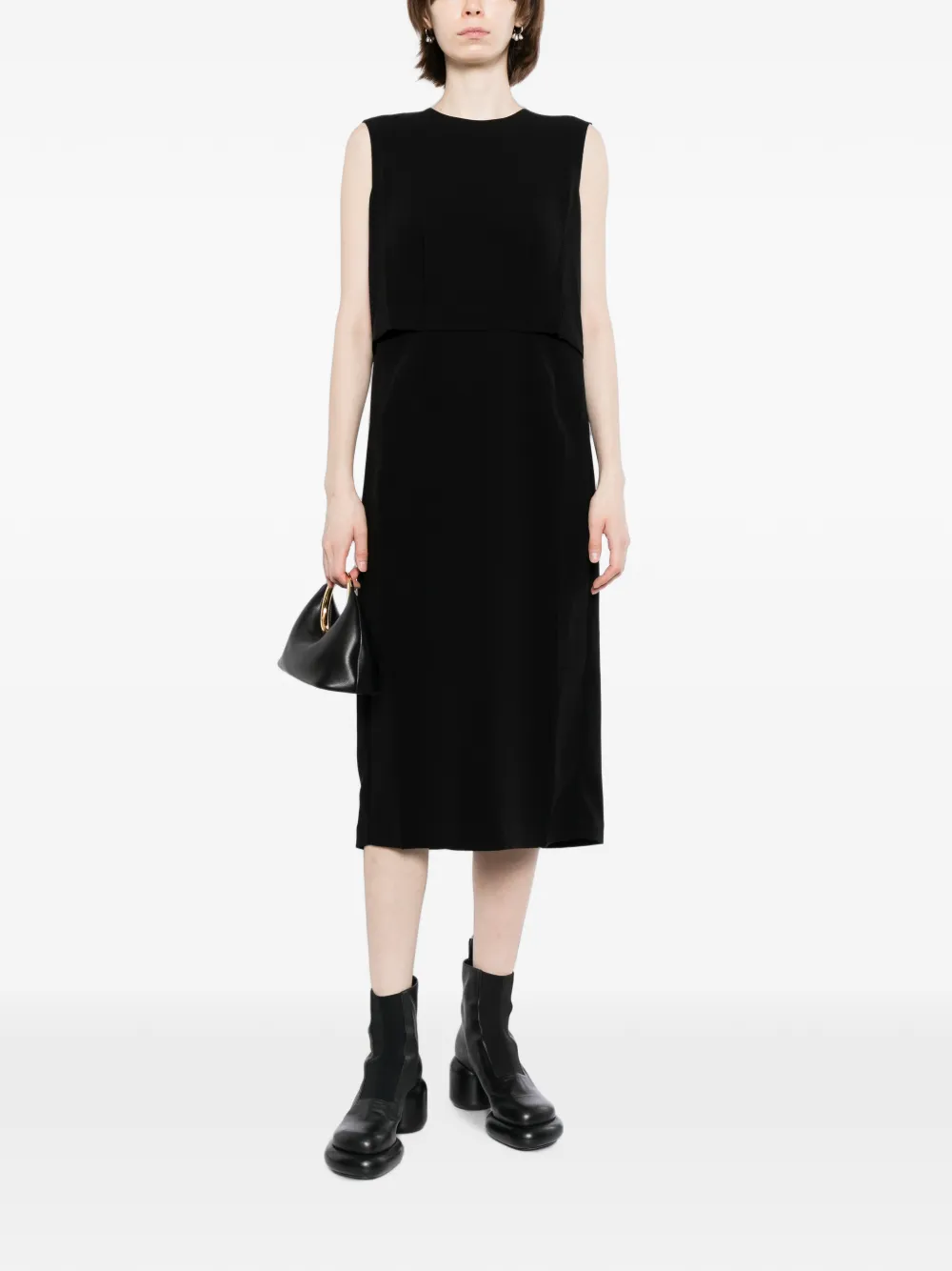 JNBY Midi-jurk met uitgesneden details bij de taille Zwart
