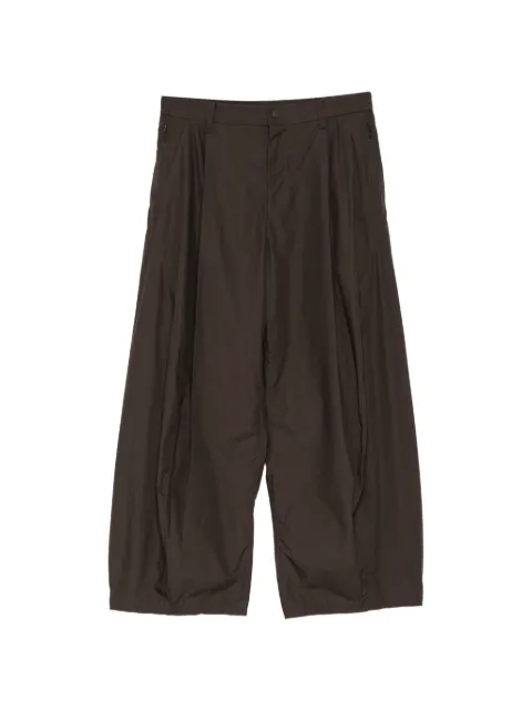CROQUIS curved-leg poplin trousers