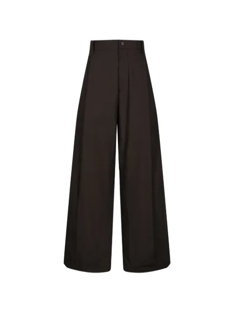 CROQUIS curved-leg poplin trousers