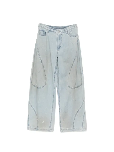 CROQUIS Conch-Leg panelled jeans