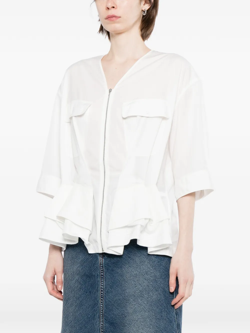 JNBY Jack met gedrapeerde taille Wit
