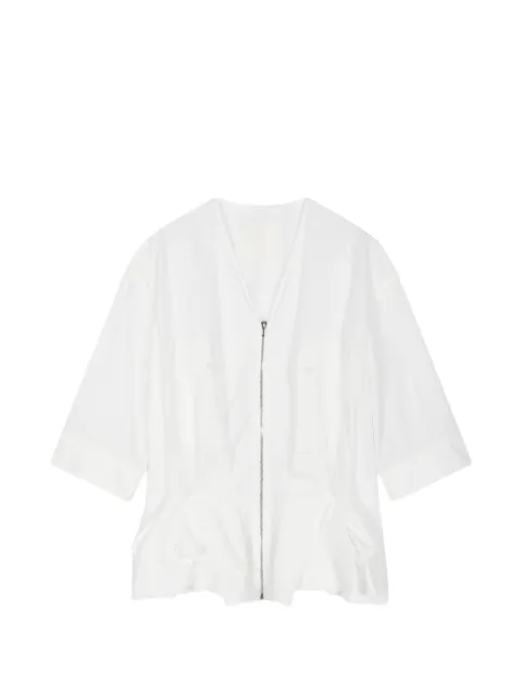 JNBY veste en coton à taille drapée