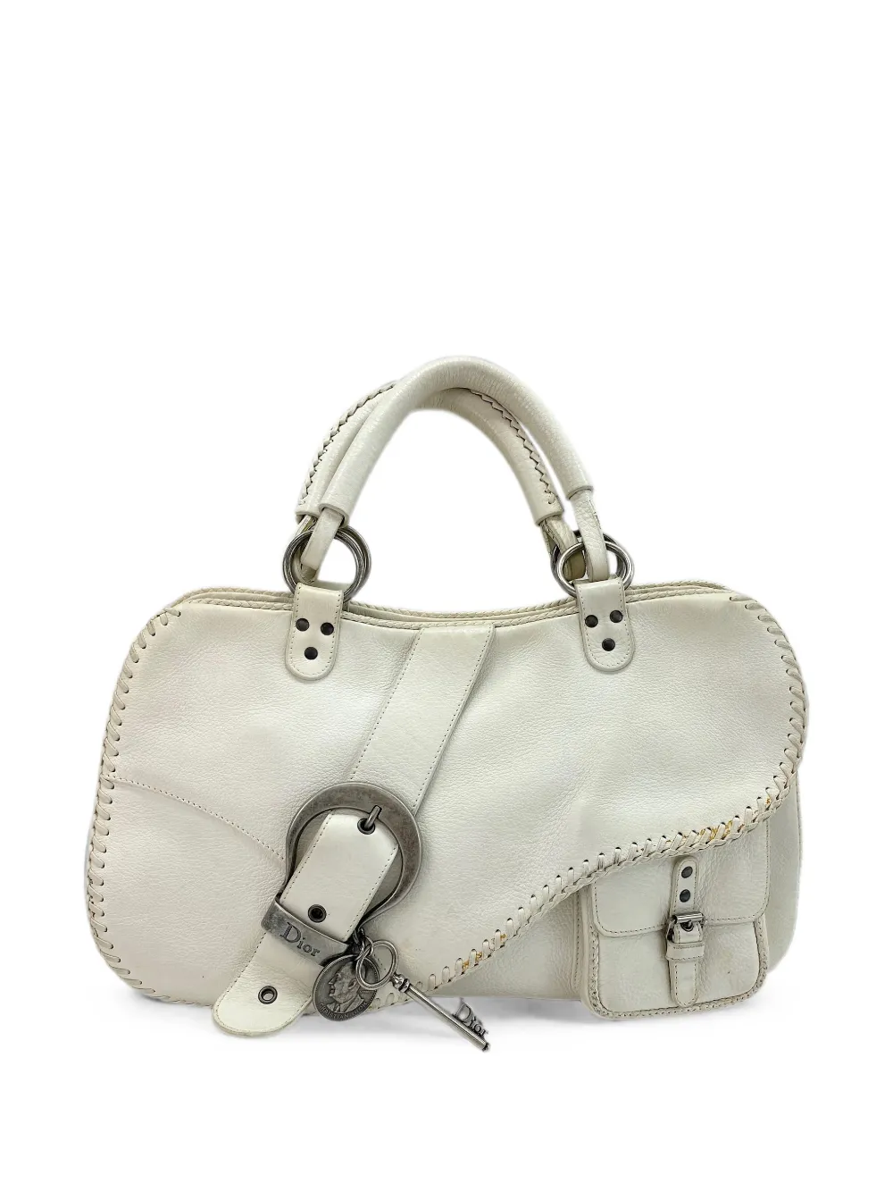 Christian Dior Pre-Owned 2000s Gaucho tote bag - White