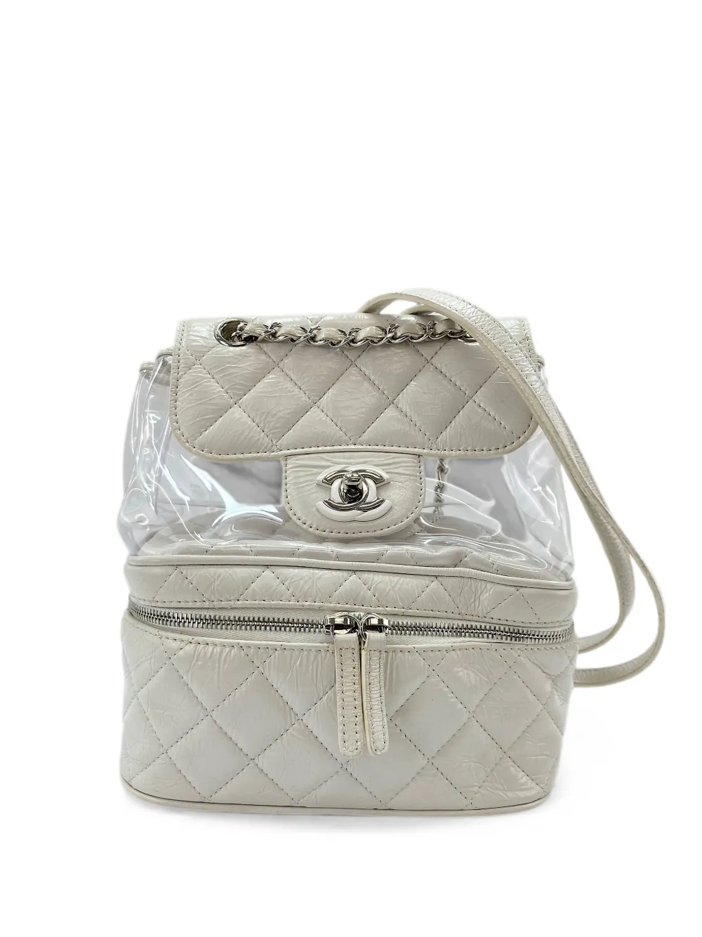 CHANEL Pre-Owned 2018 Matelassé backpack - White