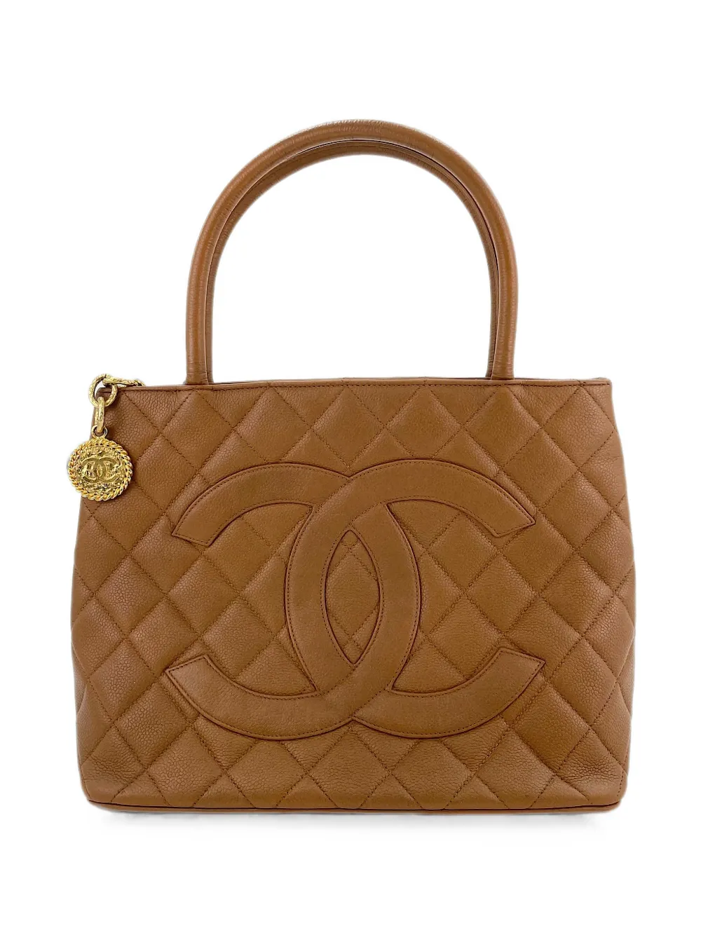 CHANEL Pre-Owned 1986-1988 Revival diamond-quilted tote bag - Marrone