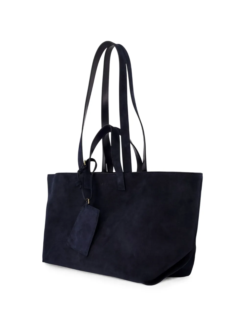 A.P.C. Le Drummer suede shoulder bag - Blue