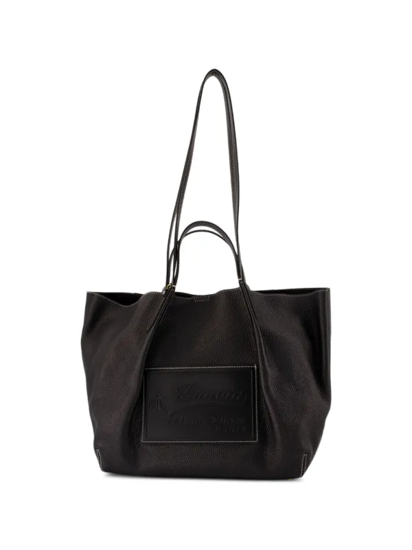 Lanvin Catch Logo-patch Tote Bag in Black