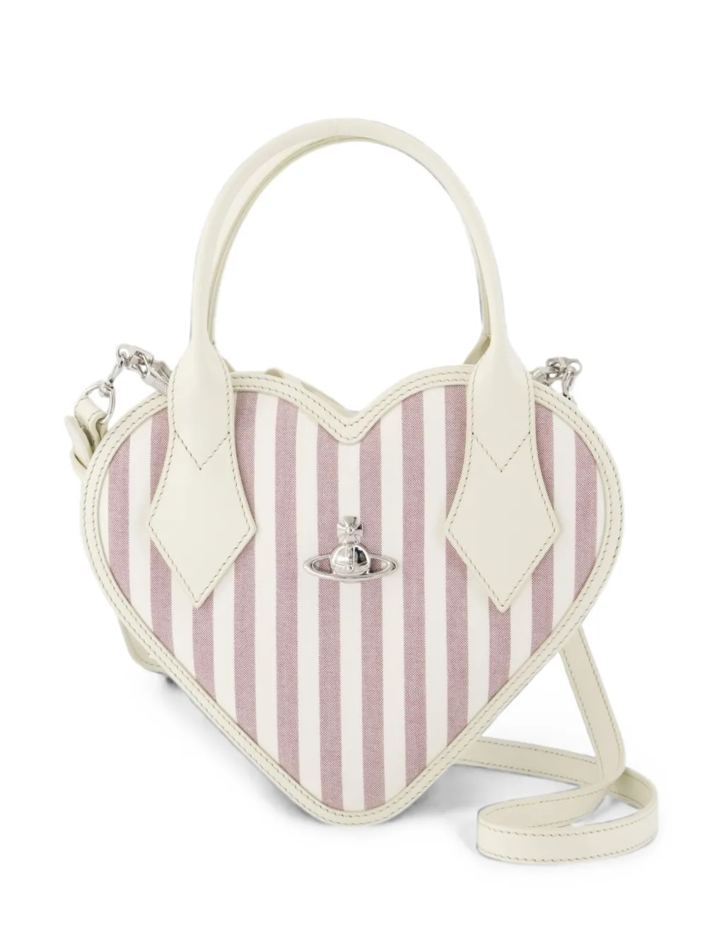 Vivienne Westwood Josephine Heart Tote Bag In Neutrals
