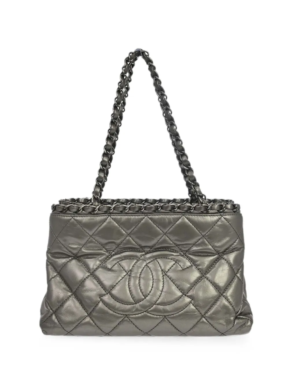 CHANEL Pre-Owned 2012 Chain Me tote bag - Silver